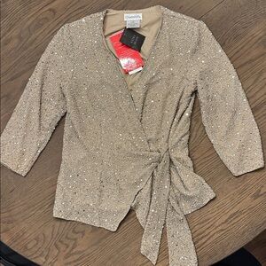 Chadwick’s NWT Vintage Champagne Sequin Wrap Jacket